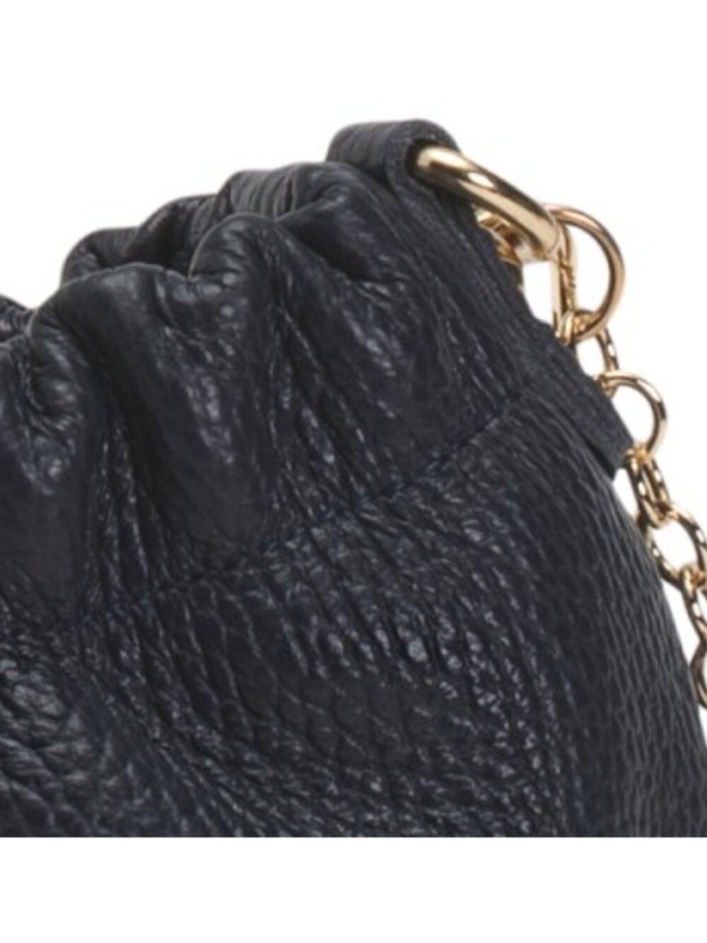 MARLON Made In Italy Leather Drawstring Pouch With Detachable Shoulder Strap - Picture 4 of 5